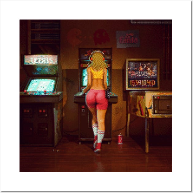 Arcade Golden Era [Pixel Art] (full) Wall Art by CarlosTato